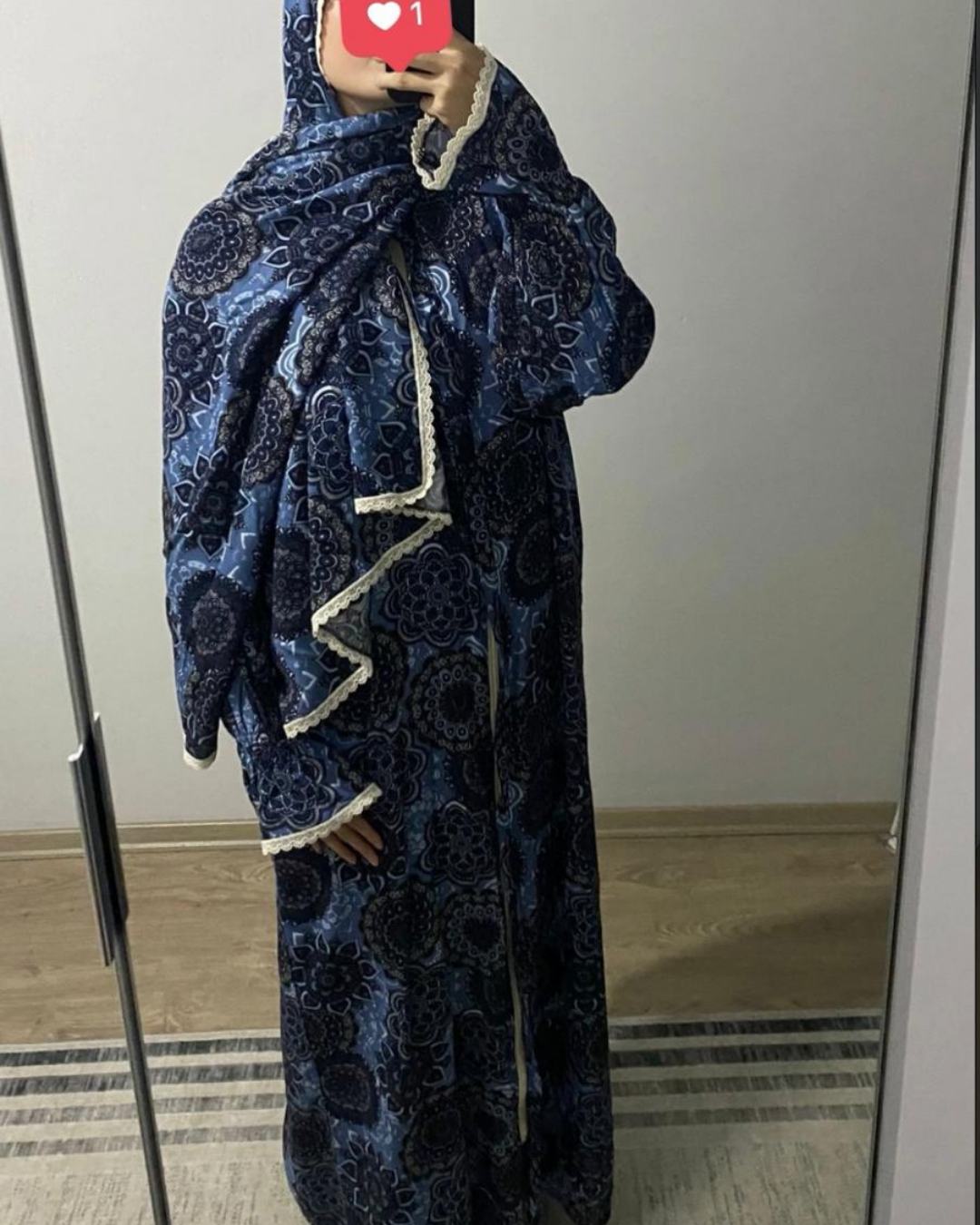 Liya Pamuklu Desenli Namaz Elbisesi