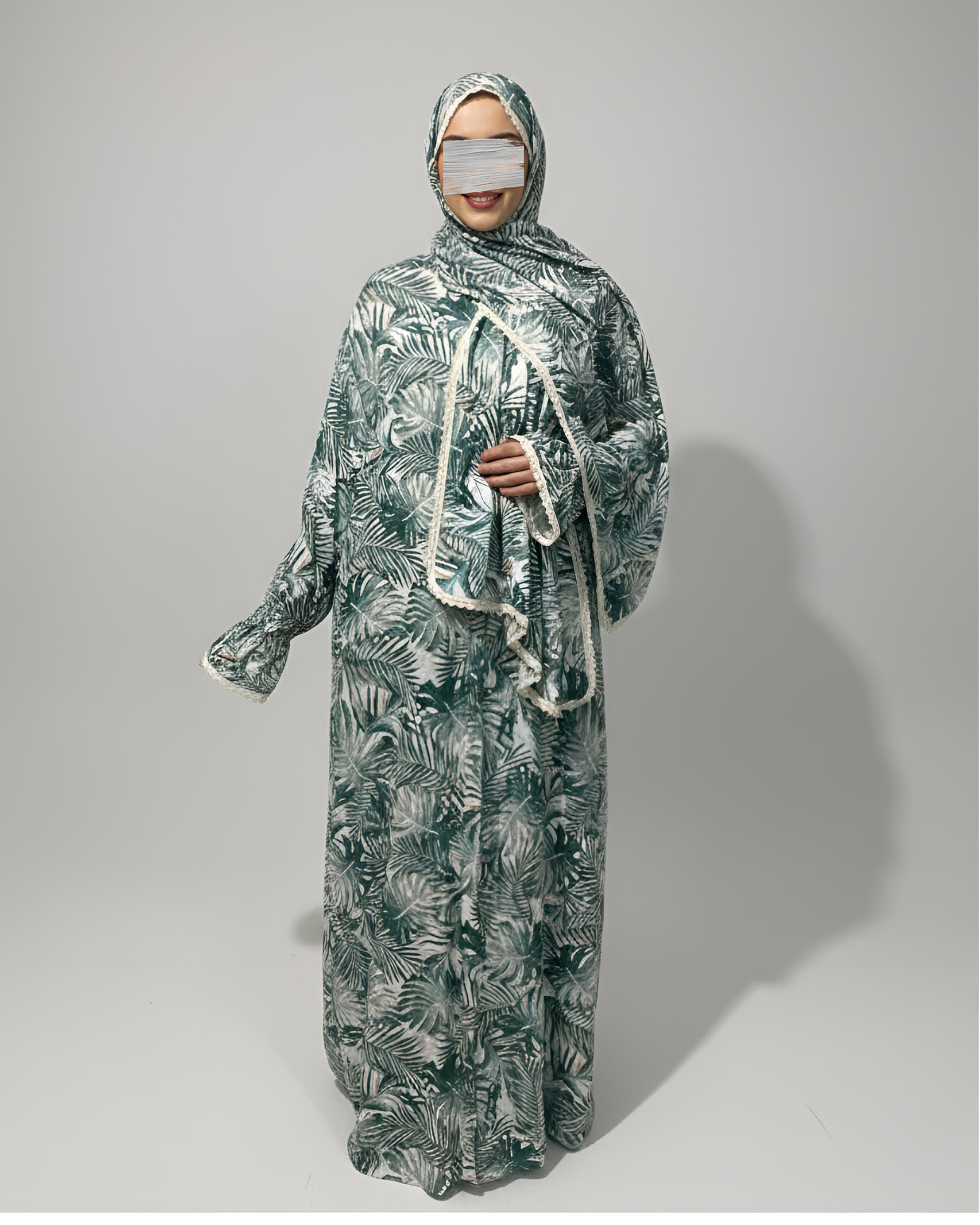 Liya Pamuklu Desenli Namaz Elbisesi