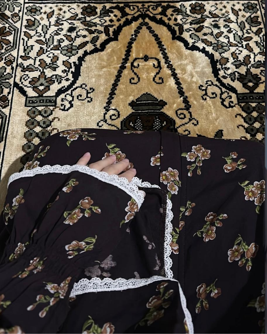 Liya Pamuklu Desenli Namaz Elbisesi