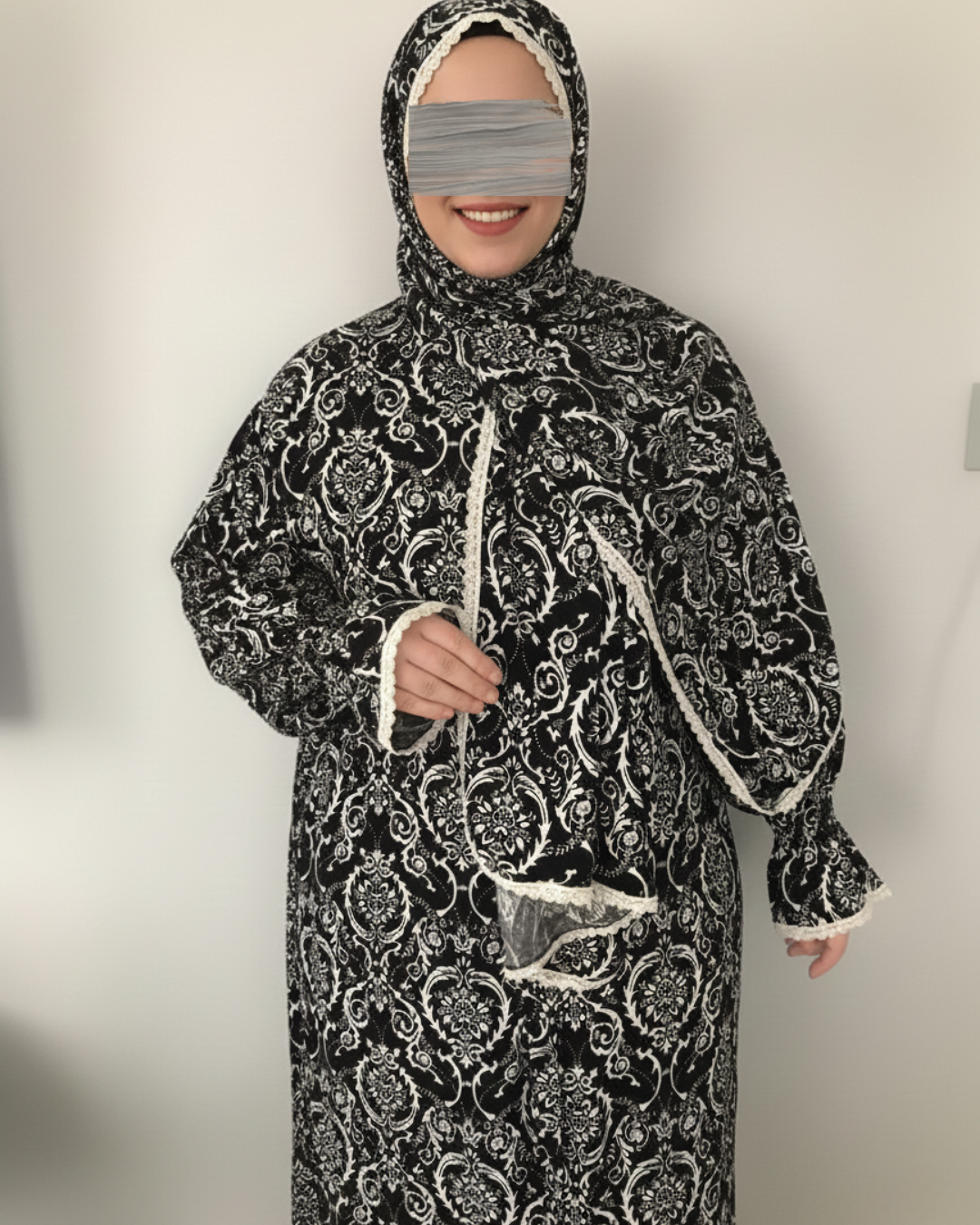 Liya Pamuklu Desenli Namaz Elbisesi