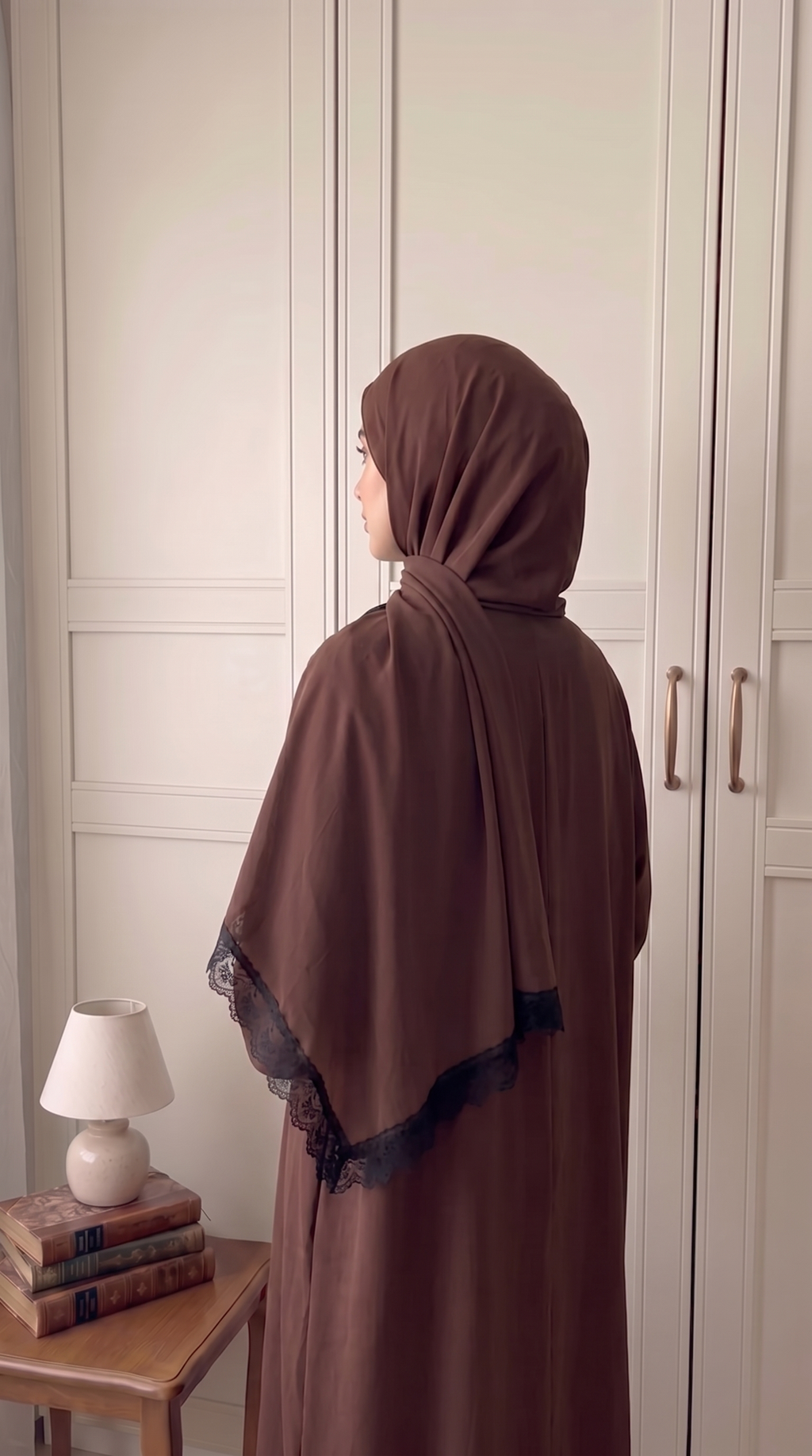 Liya Pamuklu Kahve Namaz Elbisesi